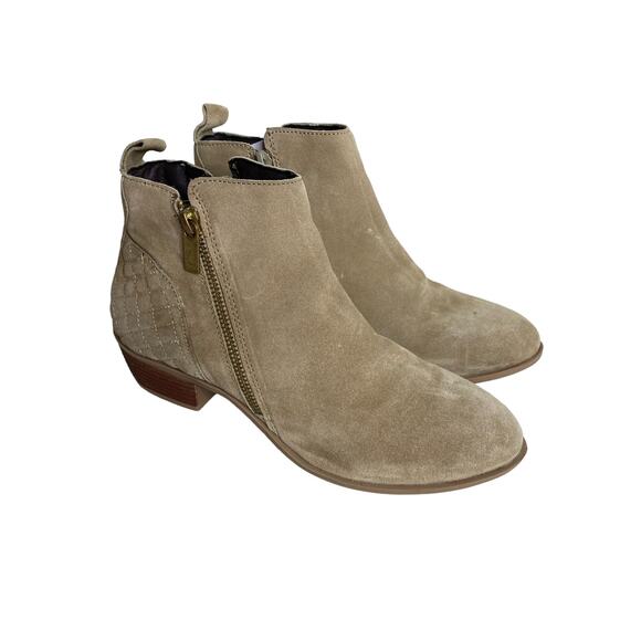 DIBA Tan Suede Bootie Boot - Picture 1 of 10